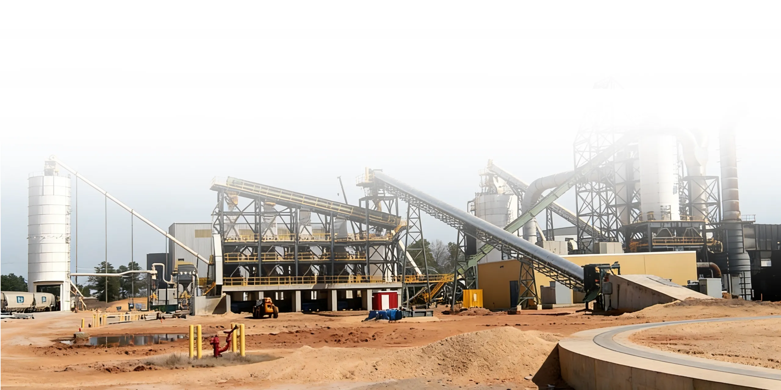 large-scale biomass pellet processing plant